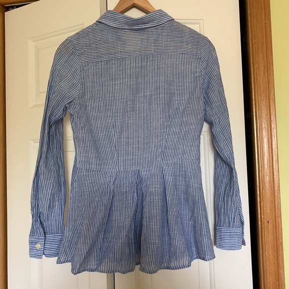 Anthropologie Tylho striped peplum shirt - Picture 3 of 9